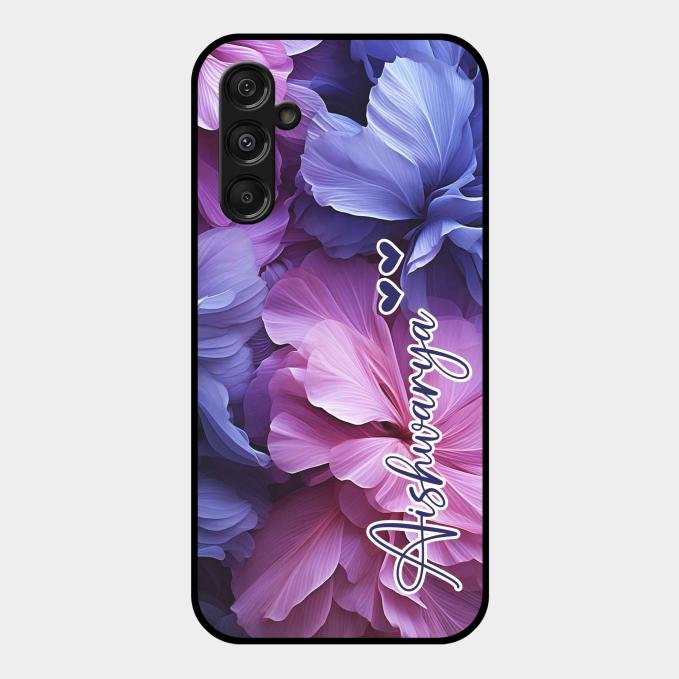 Perfect Customized Floral Glossy Metal Case Cover For Samsung Galaxy M34 5G