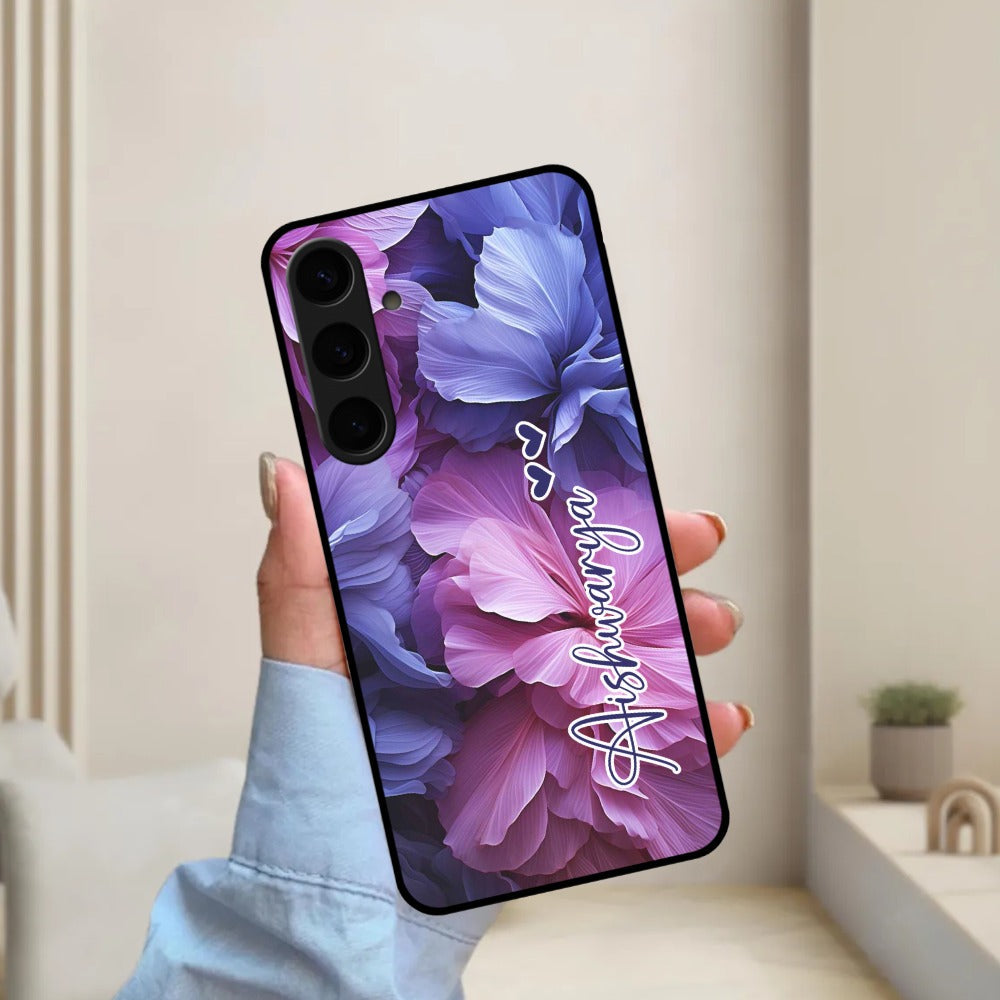 Perfect Customized Floral Glossy Metal Case Cover For Samsung