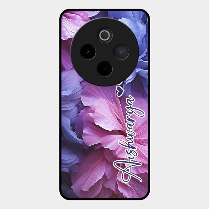 Perfect Customized Floral Glossy Metal Case Cover For Vivo T4 5G