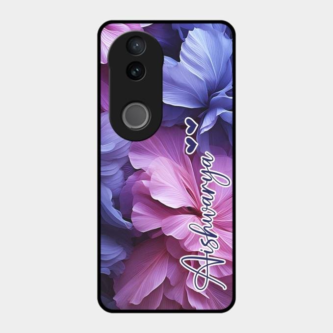 Perfect Customized Floral Glossy Metal Case Cover For Vivo T4R 5G
