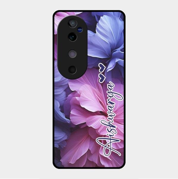 Perfect Customized Floral Glossy Metal Case Cover For Vivo V40 5G