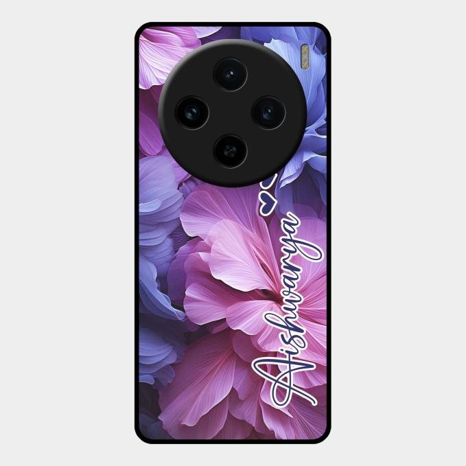 Perfect Customized Floral Glossy Metal Case Cover For Vivo X100 5G