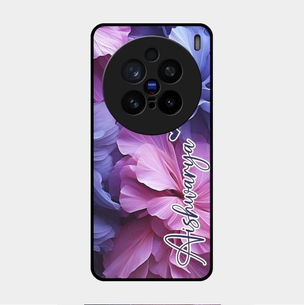 Perfect Customized Floral Glossy Metal Case Cover For Vivo X200 Pro 5G