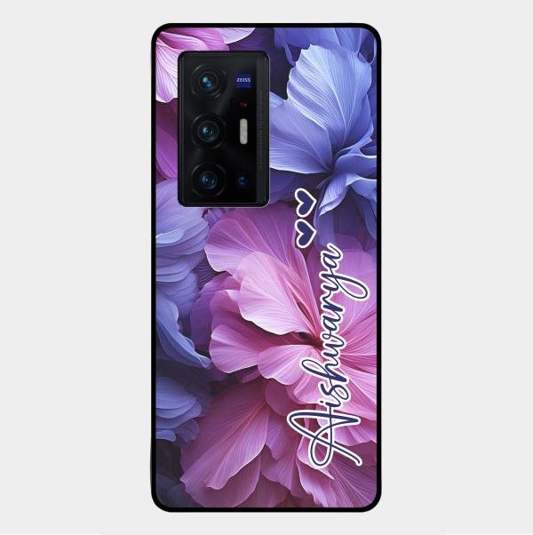 Perfect Customized Floral Glossy Metal Case Cover For Vivo X70 Pro Plus 5G