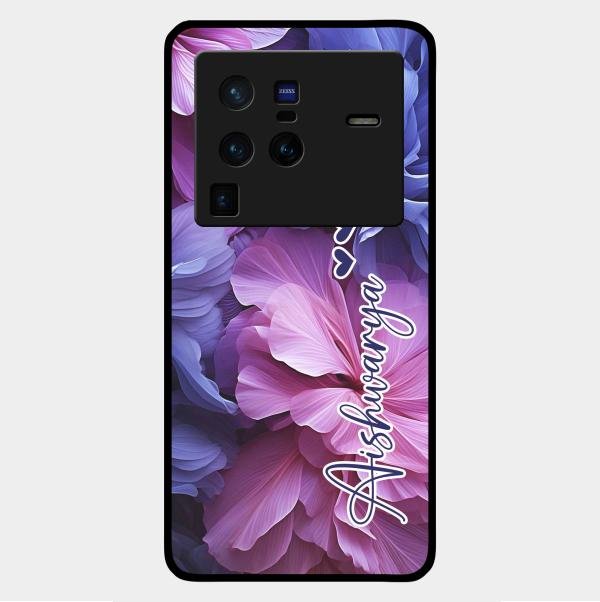 Perfect Customized Floral Glossy Metal Case Cover For Vivo X80 Pro 5G
