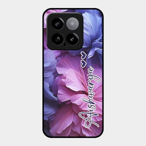 Perfect Customized Floral Glossy Metal Case Cover For Xiaomi 14 5G