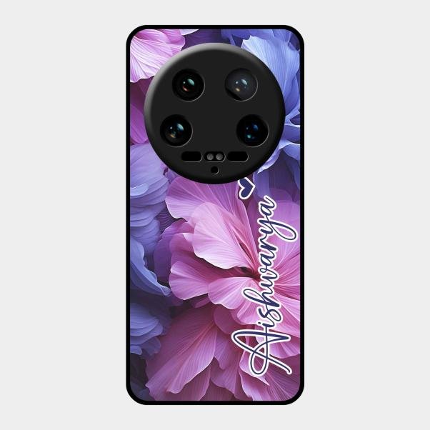 Perfect Customized Floral Glossy Metal Case Cover For Xiaomi 14 Ultra