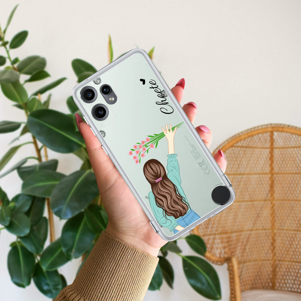 Personalized Blue Blossom Girl Anti Yellow Case For CMF by Nothing Phone 2 Pro