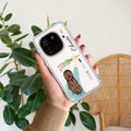 Personalized Blue Blossom Girl Transparent Silicon Case For iQOO Z6 Lite 5G
