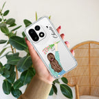 Personalized Blue Blossom Girl Transparent Silicon Case For OnePlus 15 5G