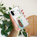 Personalized Blue Blossom Girl Transparent Silicon Case For OnePlus 15R 5G