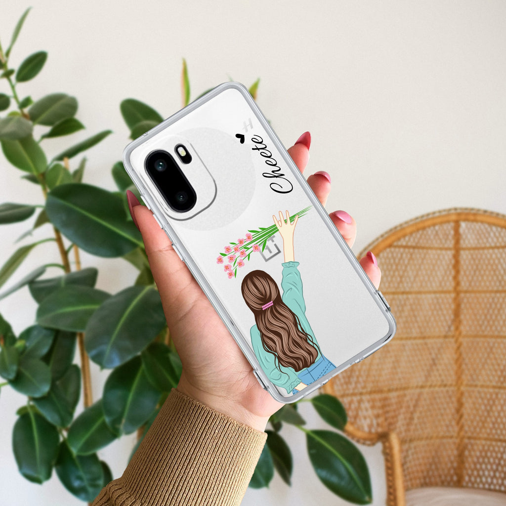 Personalized Blue Blossom Girl Anti Yellow Case For OnePlus 15R 5G