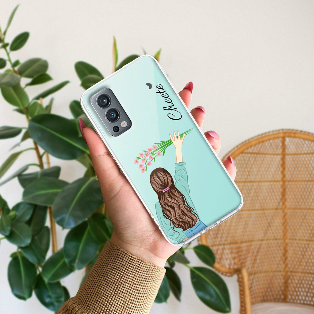 Personalized Blue Blossom Girl Anti Yellow Case For OnePlus Nord 2 5G