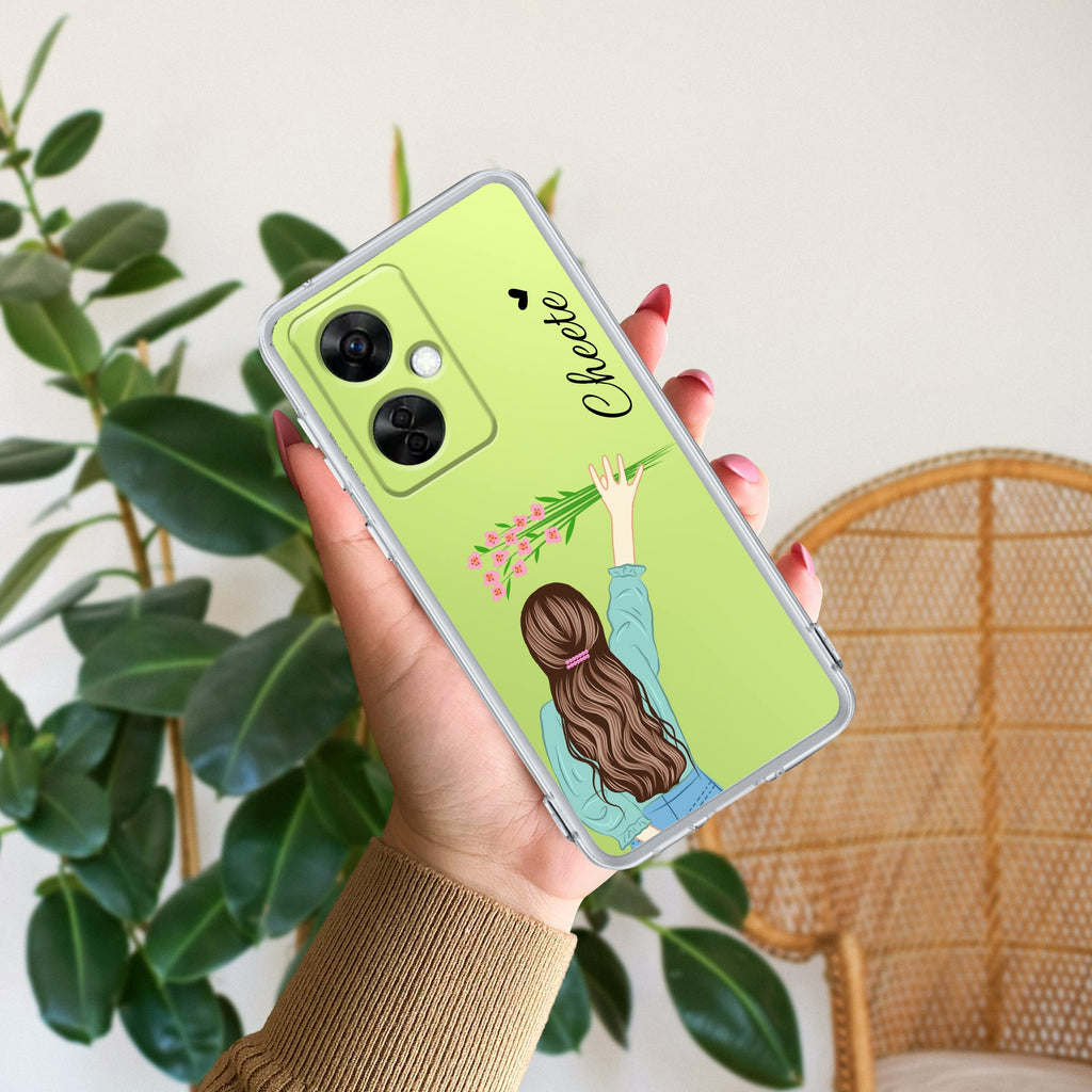 Personalized Blue Blossom Girl Anti Yellow Case For OnePlus Nord 3 5G