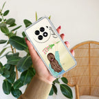 Personalized Blue Blossom Girl Transparent Silicon Case For Oppo F31 Pro Plus 5G