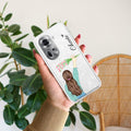 Personalized Blue Blossom Girl Transparent Silicon Case For Oppo Reno 11 5G
