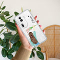 Personalized Blue Blossom Girl Transparent Silicon Case For Oppo Reno 11 Pro 5G