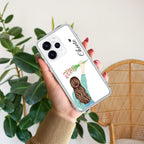 Personalized Blue Blossom Girl Transparent Silicon Case For Oppo Reno15 Pro 5G