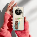 Personalized Blue Blossom Girl Transparent Silicon Case For Realme 12 Pro Plus 5G