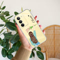 Personalized Blue Blossom Girl Transparent Silicon Case For Realme 14x 5G