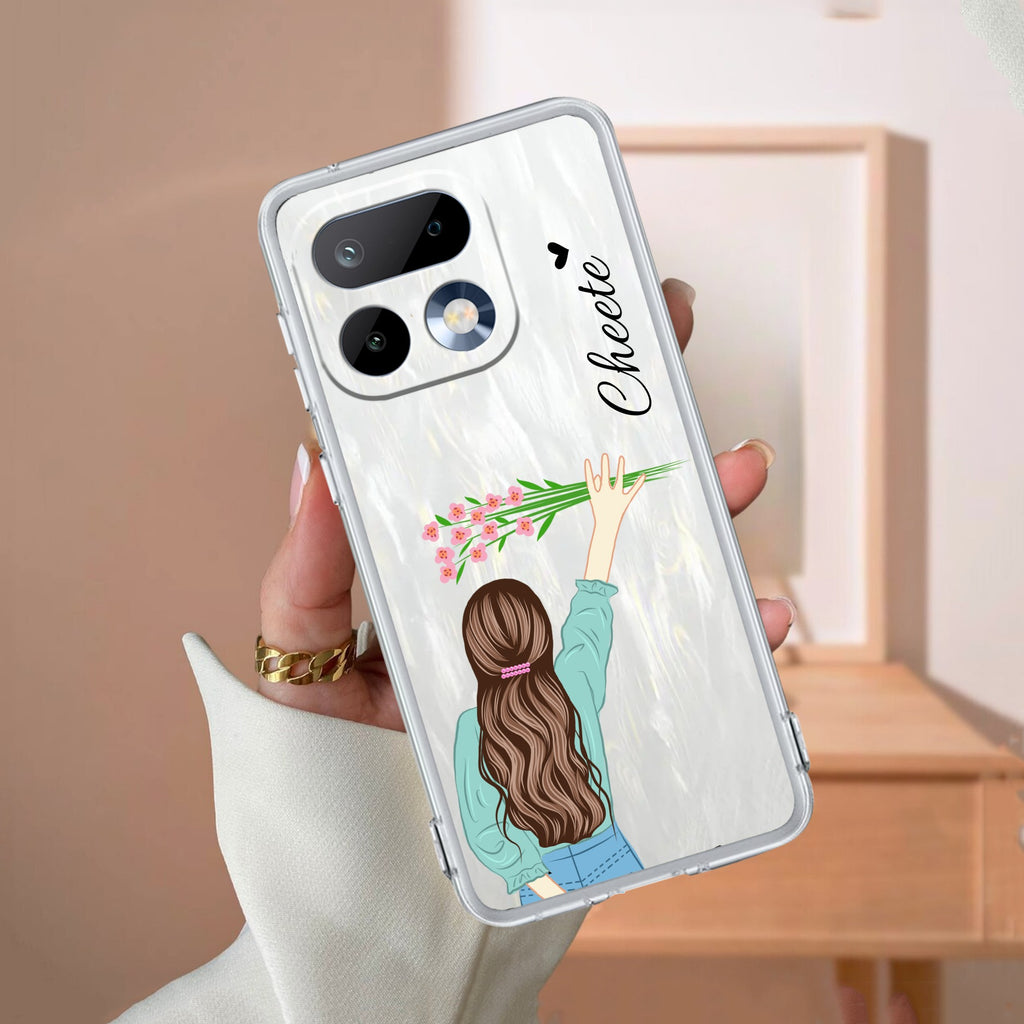 Personalized Blue Blossom Girl Anti Yelllow Case For Realme 16 Pro 5G