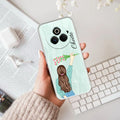 Personalized Blue Blossom Girl Transparent Silicon Case For Realme P3 Pro 5G