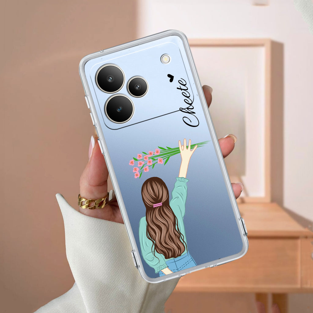 Personalized Blue Blossom Girl Anti Yelllow Case For Realme P4 Pro 5G