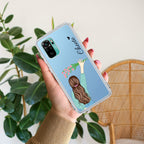 Personalized Blue Blossom Girl Transparent Silicon Case For Redmi Note 14 Pro Plus 5G
