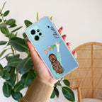 Personalized Blue Blossom Girl Transparent Silicon Case For Redmi Note 10 / 10S