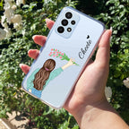 Personalized Blue Blossom Girl Anti Yellow Case For Samsung Galaxy A13 4G