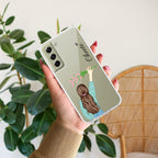 Personalized Blue Blossom Girl Anti Yellow Case For Samsung Galaxy S21