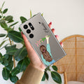 Personalized Blue Blossom Girl Transparent Silicon Case For Samsung Galaxy S23 Ultra 5G