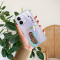 Personalized Blue Blossom Girl Transparent Silicon Case For Vivo T5X 5G