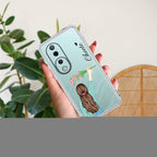 Personalized Blue Blossom Girl Transparent Silicon Case For Vivo