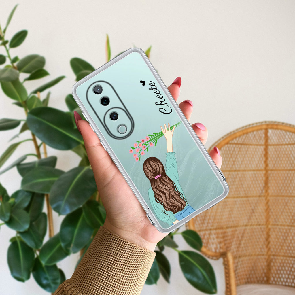 Personalized Blue Blossom Girl Anti Yellow Case For Vivo T3 Ultra