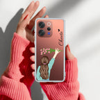 Personalized Blue Blossom Girl Transparent Silicon Case For Vivo