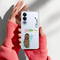 Personalized Blue Blossom Girl Anti Yellow Case For Vivo V70 FE 5G