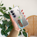 Personalized Blue Blossom Girl Anti Yellow Case For Vivo Y400 5G