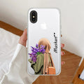 Personalized Hijab Girl Transparent Silicon Case For iPhone XR