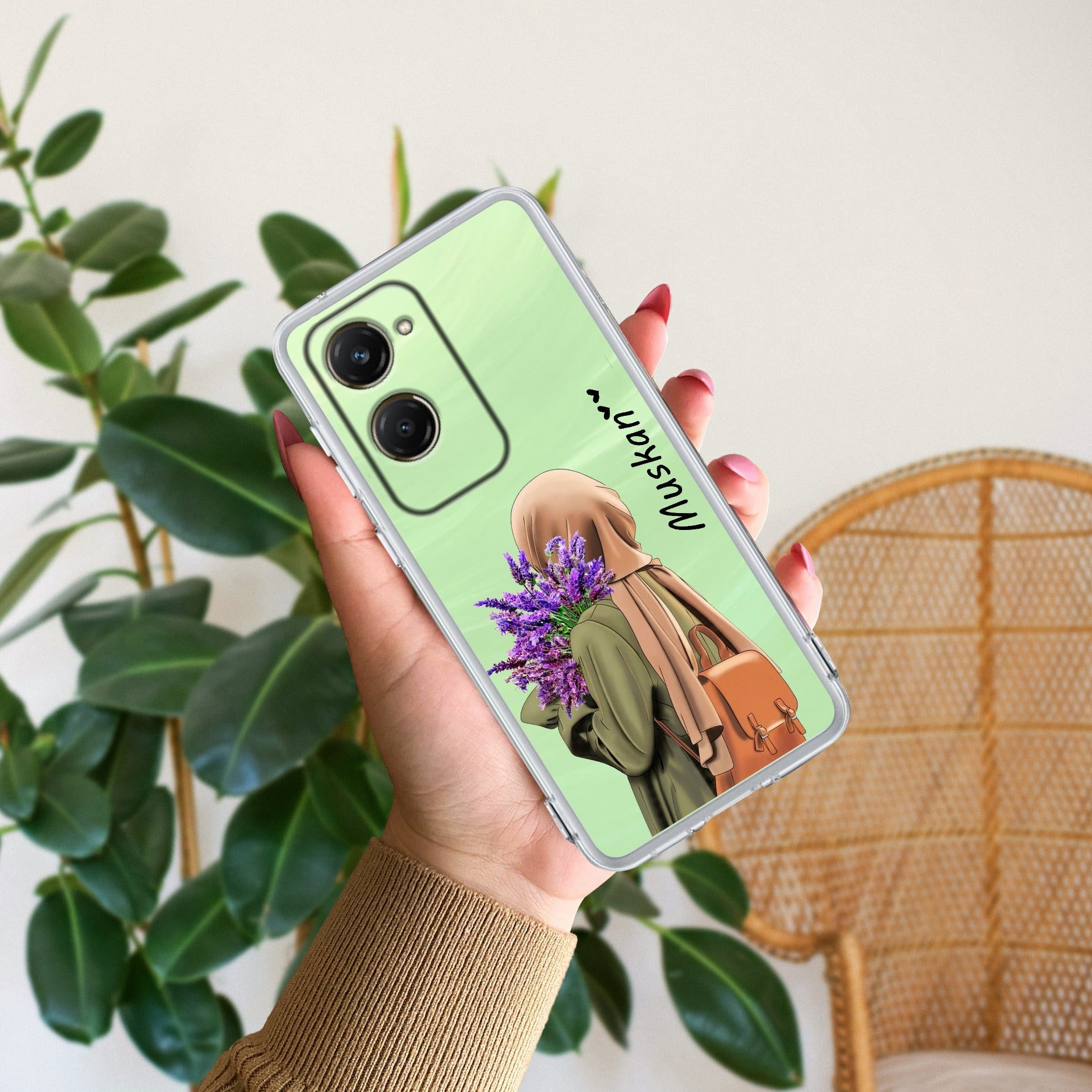 Personalized Hijab Girl Transparent Silicon Case For iQOO Z9 Lite 5G