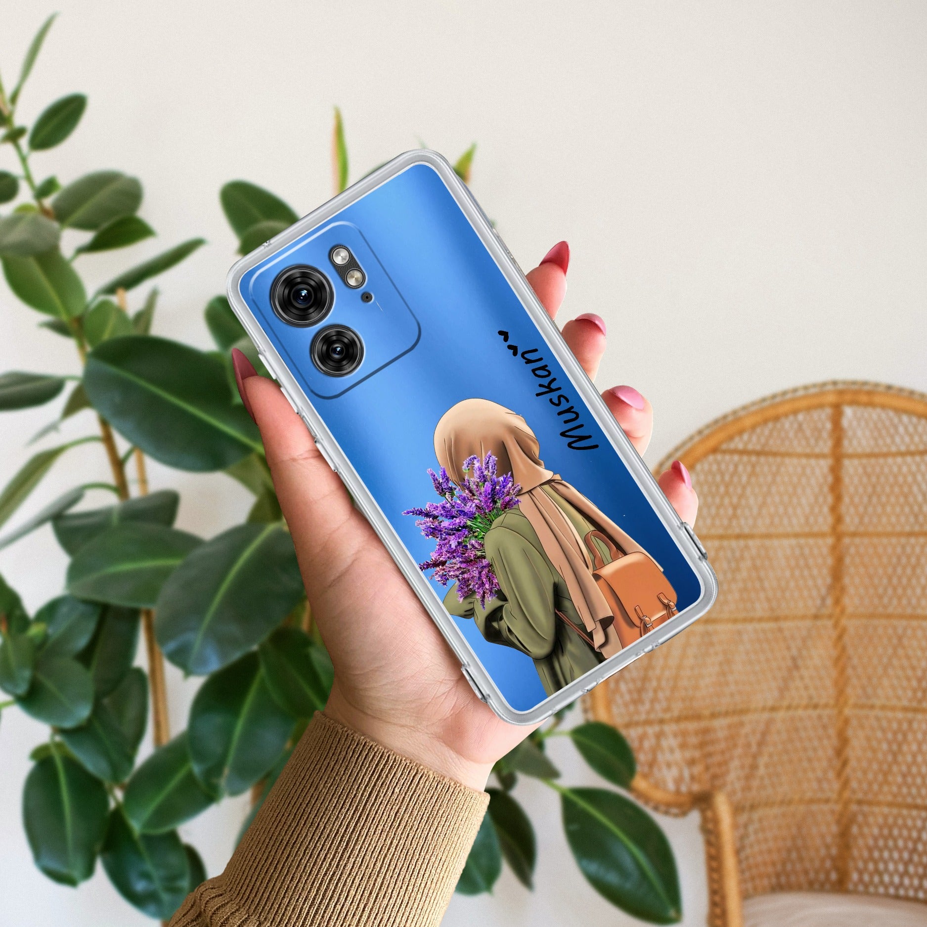 Personalized Hijab Girl Anti Yellow Case For Motorola Edge 40 5G
