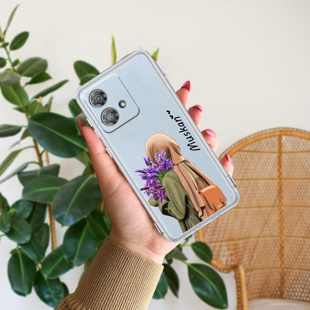 Personalized Hijab Girl Anti Yellow Case For Motorola Edge 40 Neo 5G