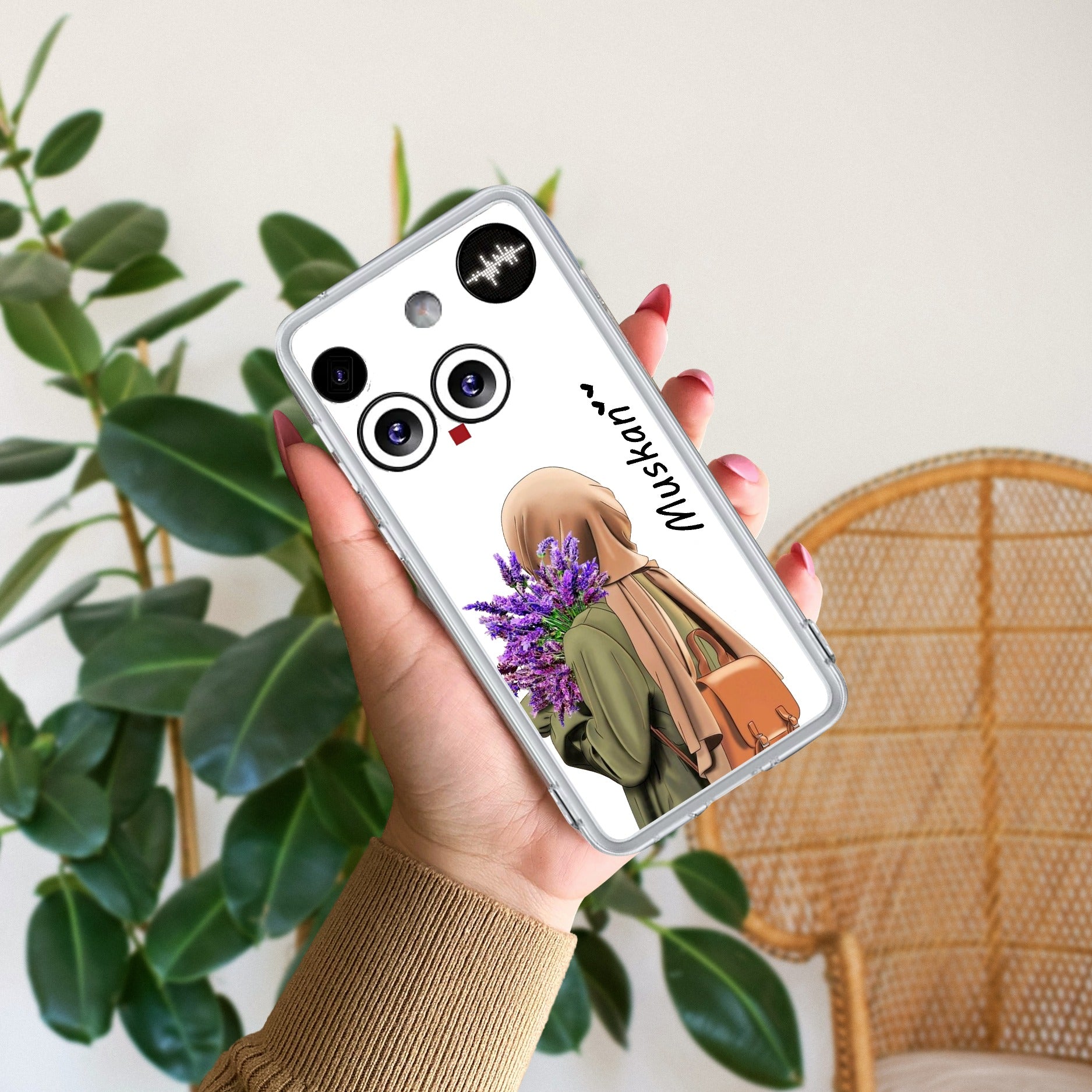 Personalized Hijab Girl Anti Yellow Case For Nothing Phone 3