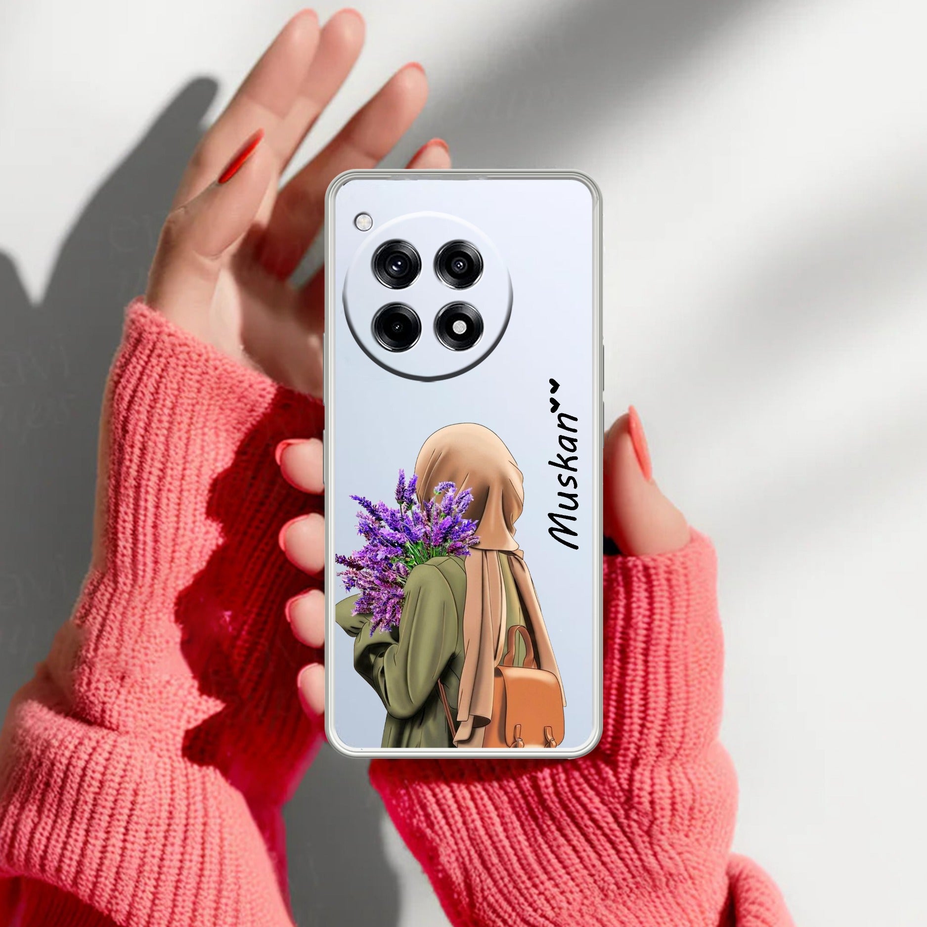 Personalized Hijab Girl Transparent Silicon Case For OnePlus