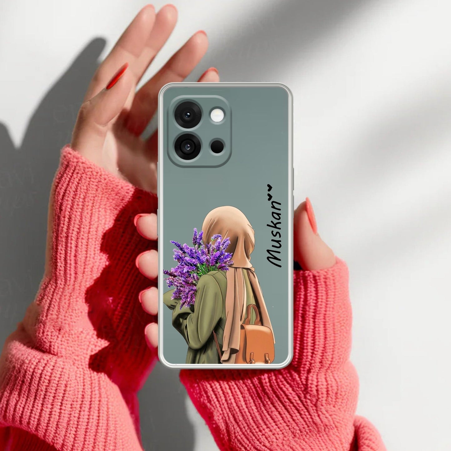 Personalized Hijab Girl Transparent Silicon Case For OnePlus