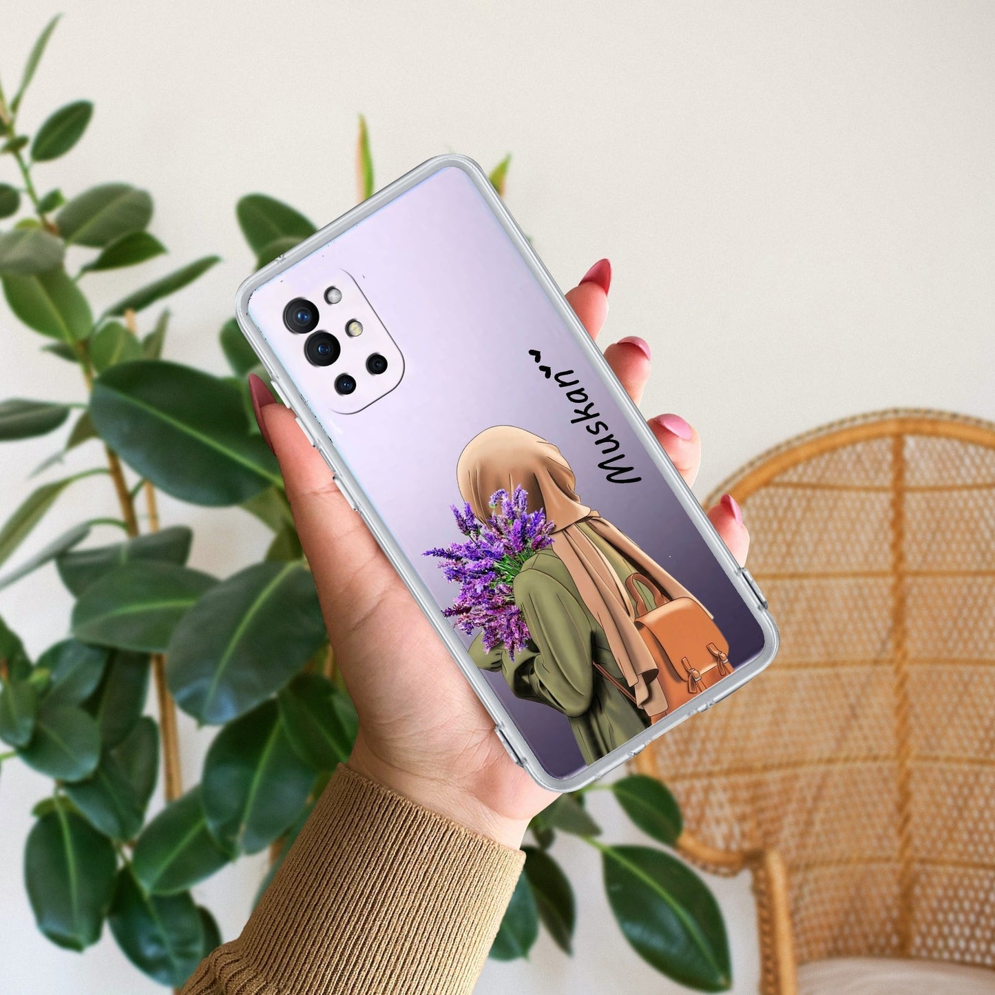 Personalized Hijab Girl Transparent Silicon Case For OnePlus