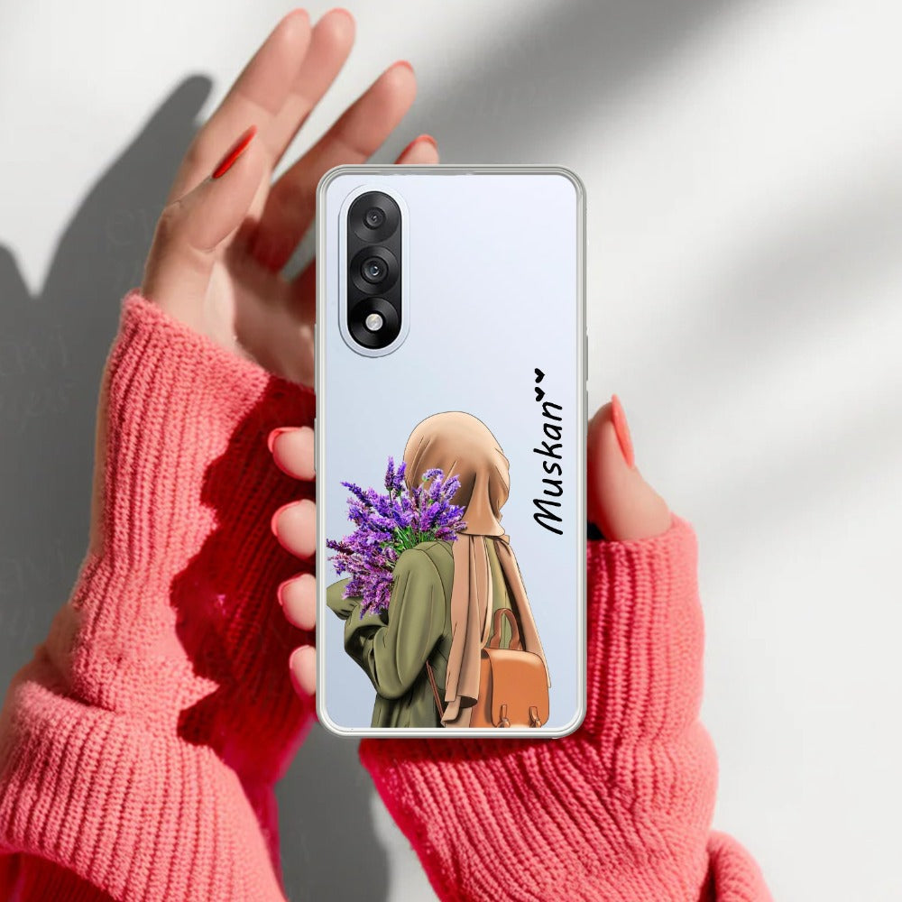 Personalized Hijab Girl Transparent Silicon Case For OnePlus