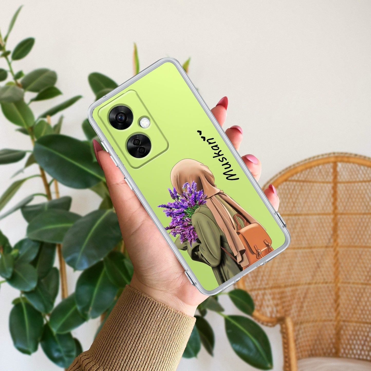 Personalized Hijab Girl Transparent Silicon Case For OnePlus