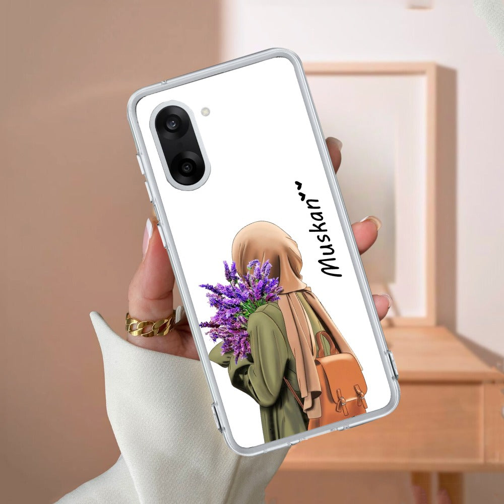 Personalized Hijab Girl Transparent Silicon Case For OnePlus