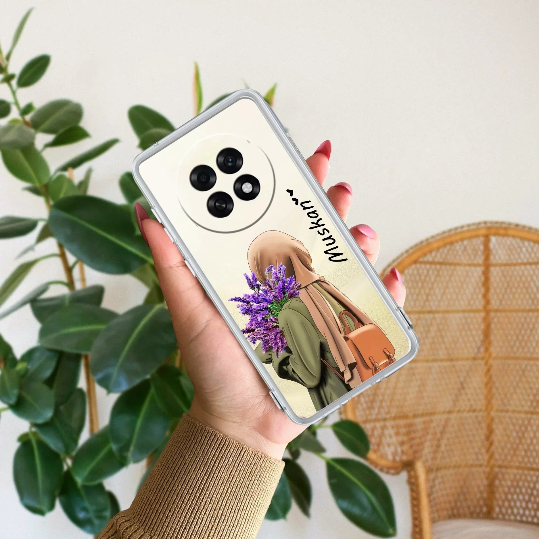 Personalized Hijab Girl Anti Yellow Case For Oppo F31 Pro Plus 5G
